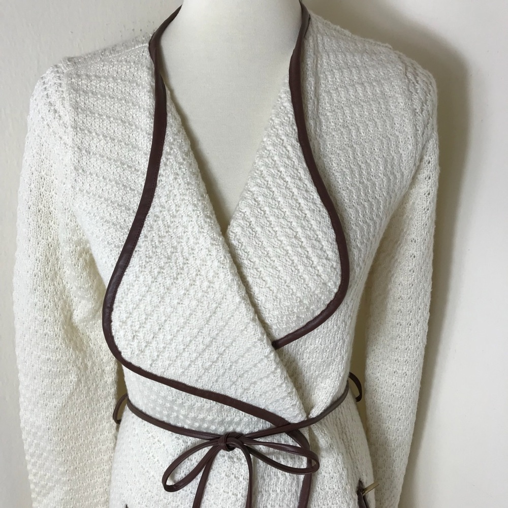 NEW Boston Proper long belted cardigan - Picture 2 of 8